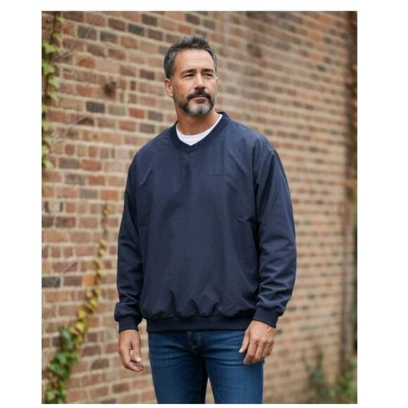 BOEING XL BLUE MENS PULL OVER SWEATSHIRT EMBROIDERED UNIFORM CREW WORK EMPLOYEE